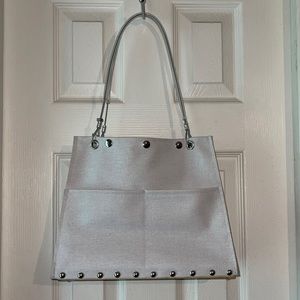 Hardwear by Renee Handbag Purse Silver with Studs